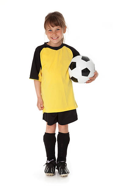 Cute Young Soccer Girl stock photo