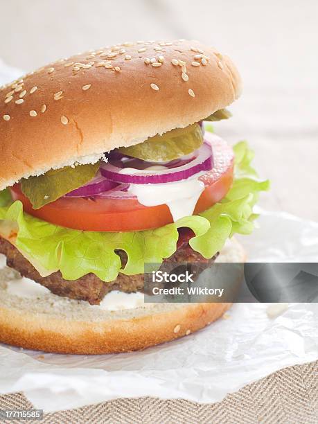 Hamburger Stock Photo - Download Image Now - Bread, Bun - Bread, Burger