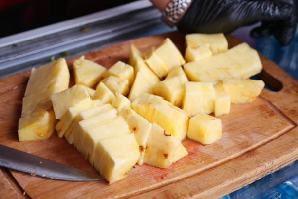 istock slice of pineapple on a chopping board on table 1771155892