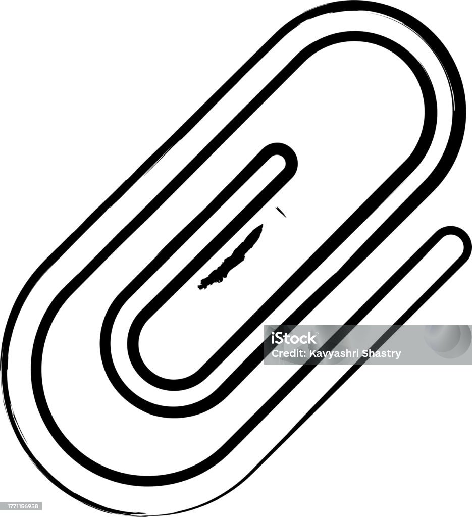 Attach Hand Drawn Vector Illustration Stock Illustration - Download ...