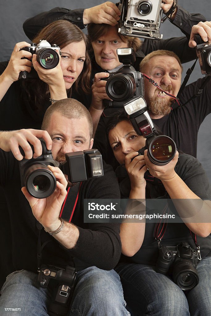 Crazy Fotografen - Lizenzfrei Fernsehkamera Stock-Foto