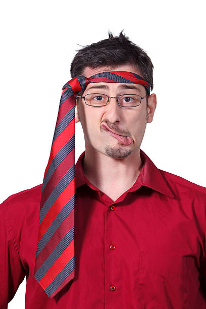 istock Businessman with a tie on his head 177116207