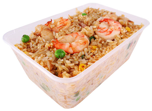 Fried rice with clipping path stock photo