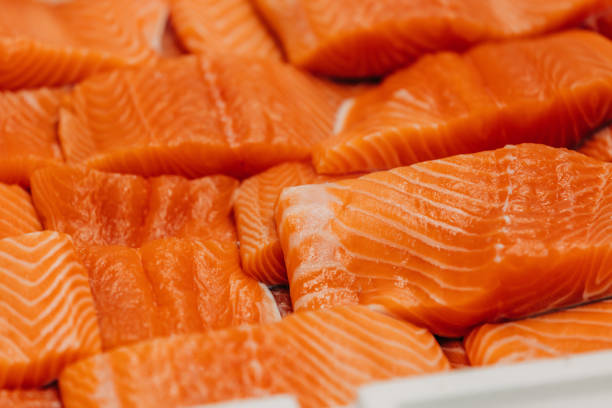 istock cut and packaged pieces of salmon in a restaurant before cooking 1771168416