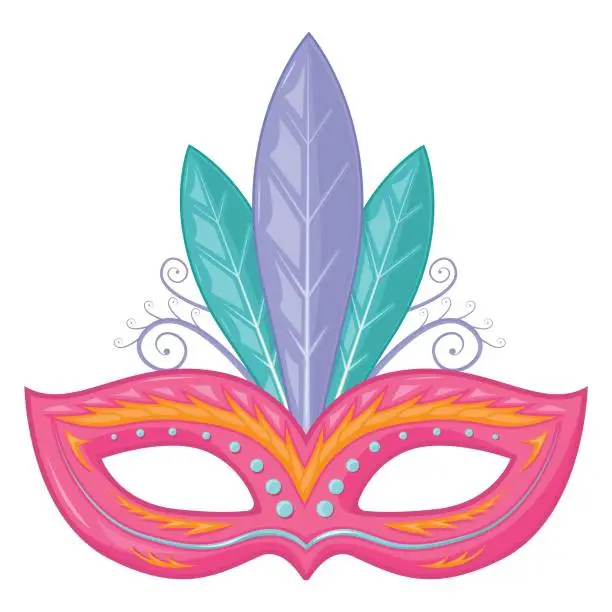 Vector illustration of party face mask
