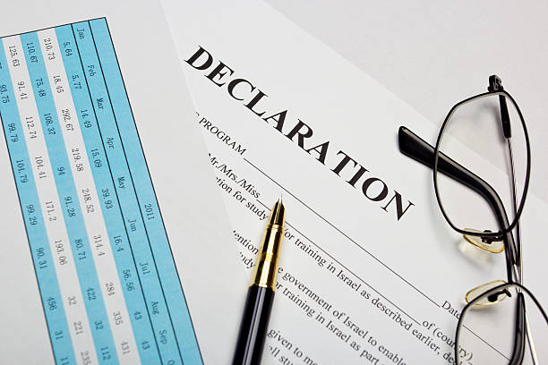 contract declaration stock photo