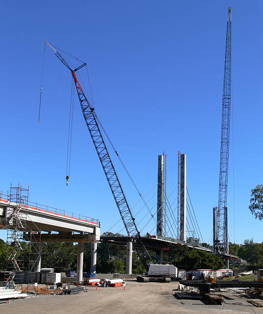 bridge building stock photo