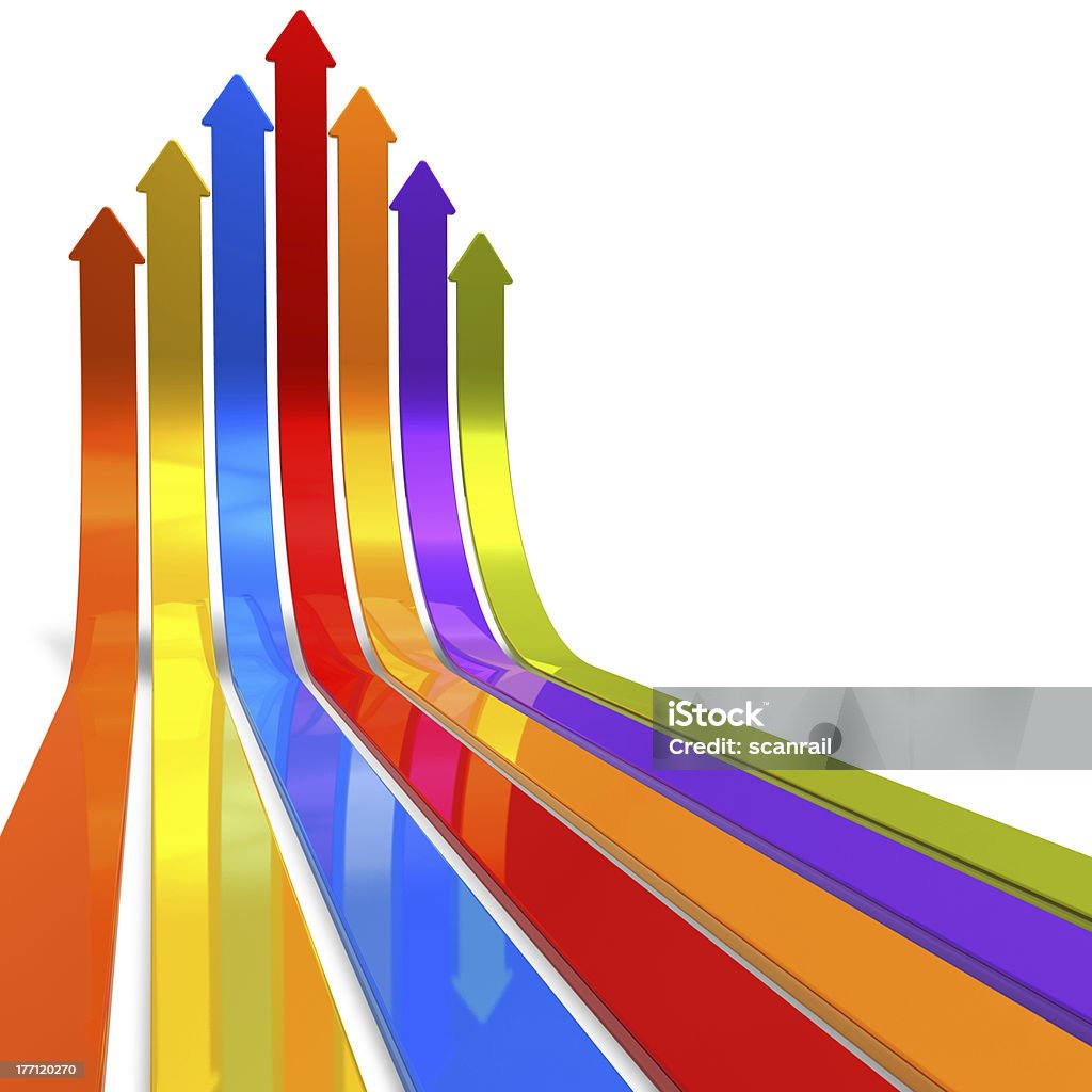 Aumento de flechas de color - Foto de stock de Abstracto libre de derechos