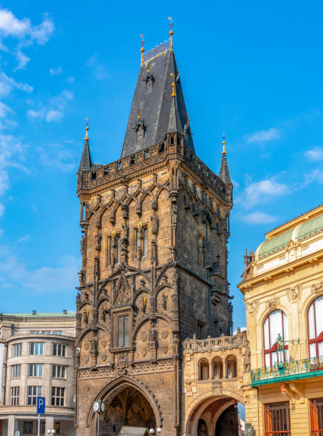 istock Powder tower (Prasna Brana) on Republic square in Prague, Czech Republic 1771204338