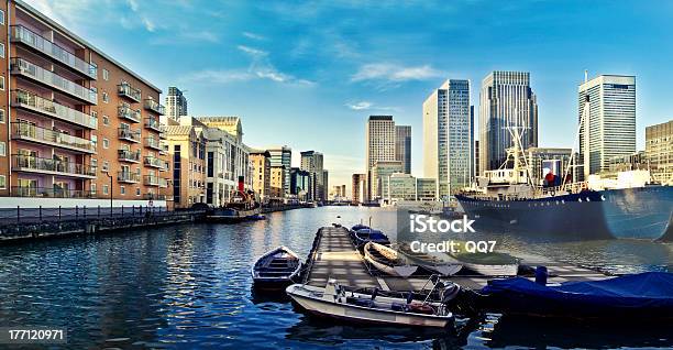 Canary Wharf London Stock Photo - Download Image Now - Apartment, Architecture, Bright