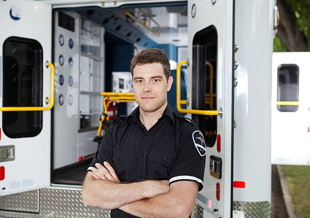 Male Ambulance Personal Portrait stock photo