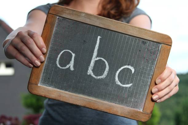 istock abc written with chalk on slate shown by young female 1771216218