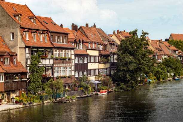 Buildings of Little Venice (Klein Venedig) in Bamberg Buildings of Little Venice (Klein Venedig) in Bamberg, Germany. The half timbered houses are a tourist attraction. Old town architecture next to the Regnitz river. klein venedig photos stock pictures, royalty-free photos & images