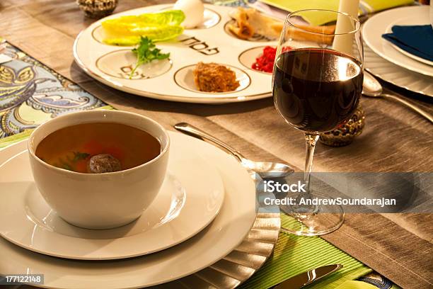 Passover Table Setting Stock Photo - Download Image Now - Seder, Matzo, Passover