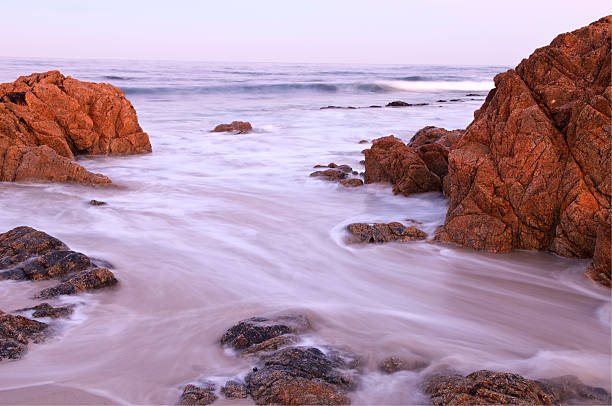 Rocky Coastal Sunrise stock photo