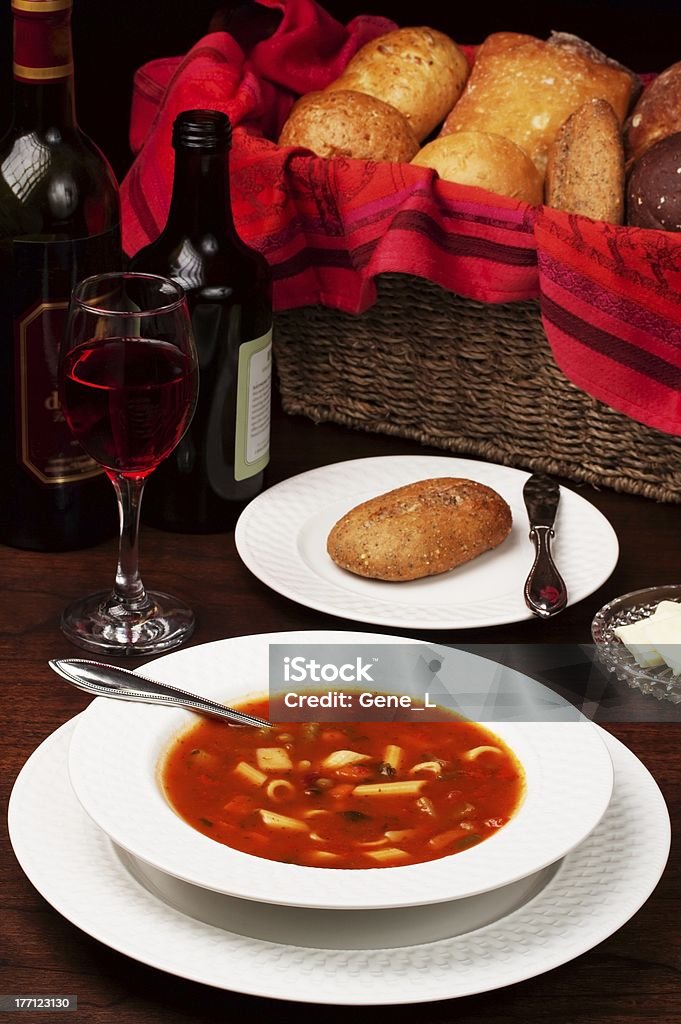 Suppe zum Abendessen - Lizenzfrei Alkoholisches Getränk Stock-Foto