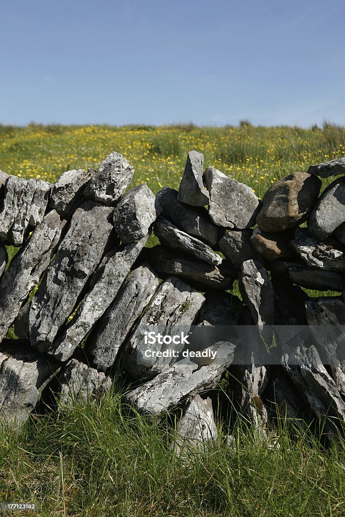 Pared de piedra, el Burren vías, Clare, Irlanda - Foto de stock de Doolin libre de derechos