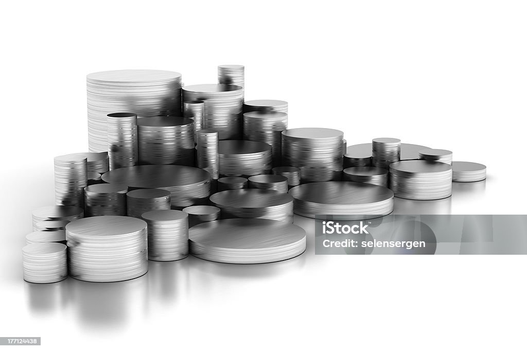 Stack of Steel Pipes Aluminum Stock Photo