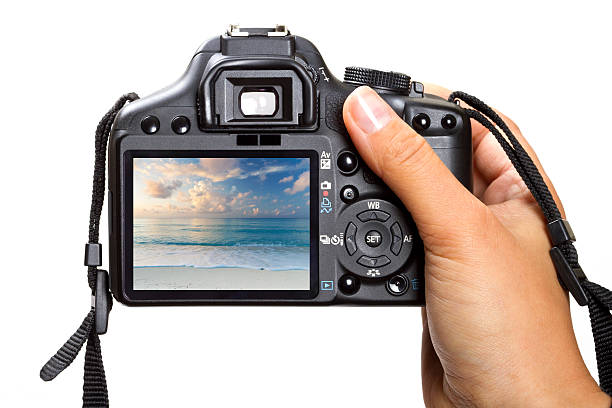 istock Closeup of hand holding dslr camera 177125395