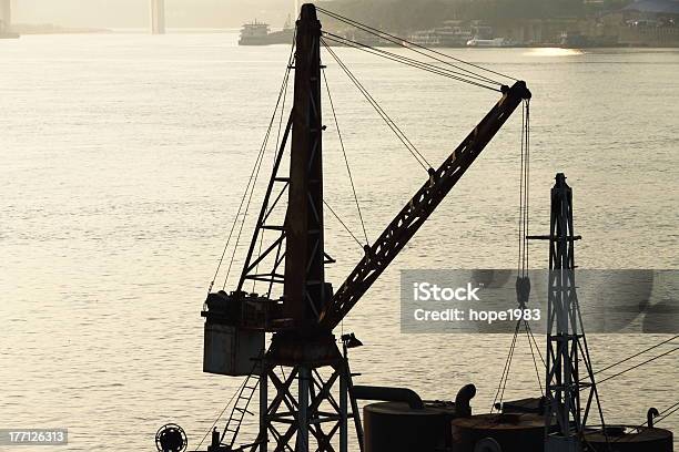 Grúa Foto de stock y más banco de imágenes de Agarrar - Agarrar, Agua, Aire libre