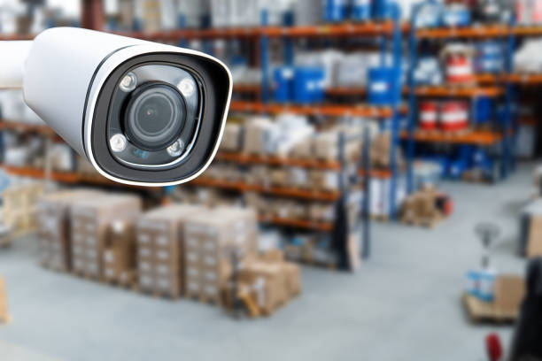 istock closed circuit camera Multi-angle CCTV system against the background of a modern warehouse complex. The concept of protection of goods. 1771272968