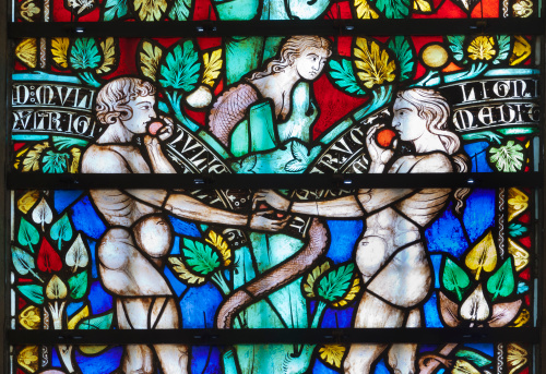 Adam y Eve en el paraíso (carcasona, Francia photo