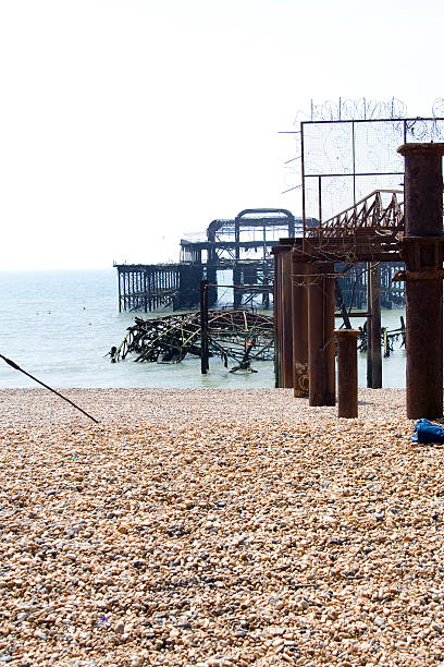 istock Debris of the old west pier in Brighton 177127655