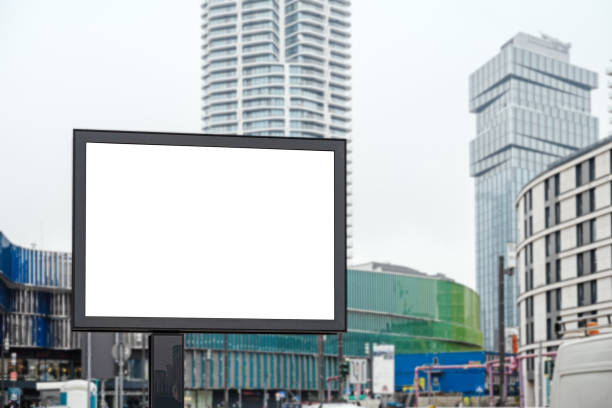 istock blank advertising sign in front of a cityscape 1771282217
