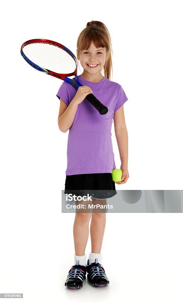 かわいい小さなテニスガール - テニスのロイヤリティフリーストックフォト