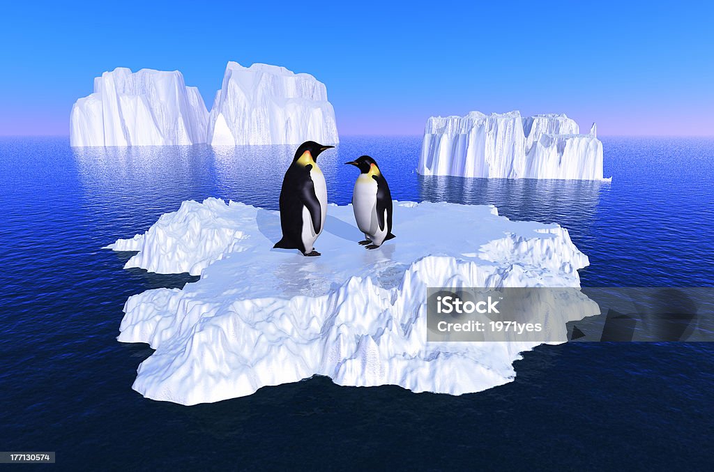 Animals in the sea Penguins on an iceberg in the sea. Animal Stock Photo