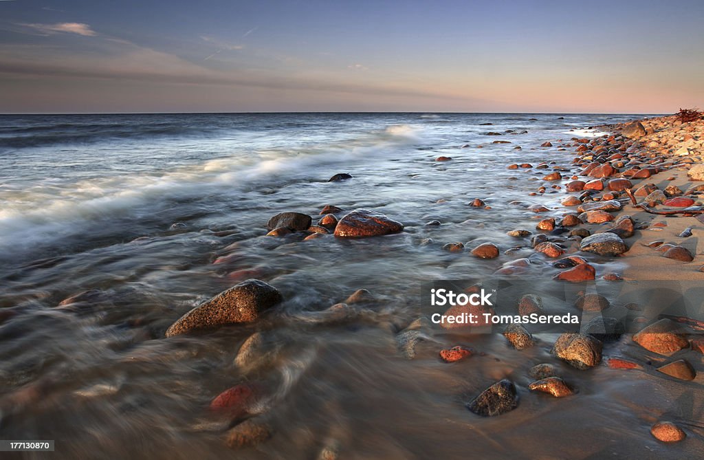 Coastal tramonto-Mar Baltico - Foto stock royalty-free di Acqua