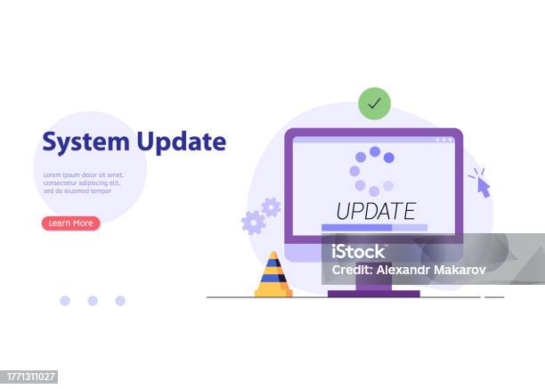 User Updating Operation System With Progress Bar Software Upgrade And ...
