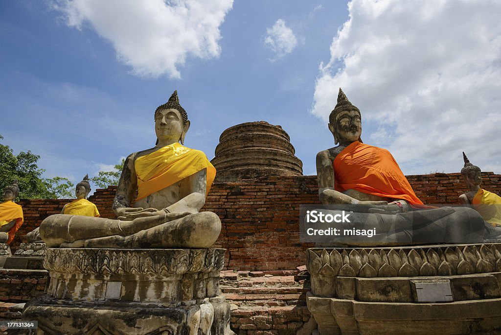 Wat Yai Chai Mongkhon., Autthaya, Tailandia - Foto stock royalty-free di Ambientazione esterna