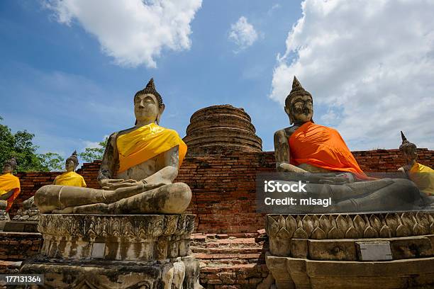 Wat Yai Chai Mongkhon Autthaya Tailandia - Fotografie stock e altre immagini di Ambientazione esterna - Ambientazione esterna, Asia, Ayuthaya