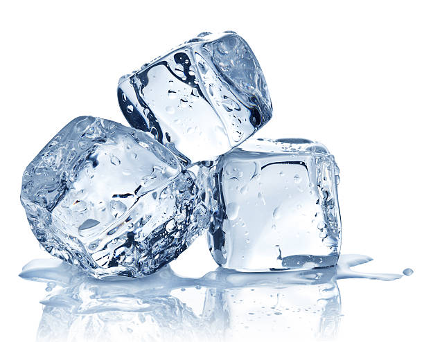 ice cubes Three ice cubes on white background. ice cube stock pictures, royalty-free photos & images