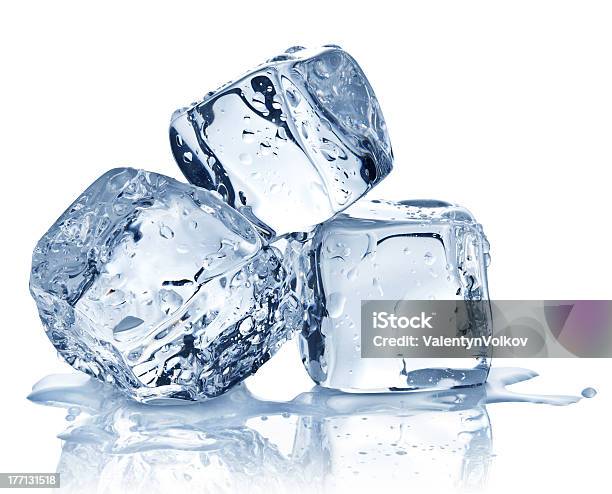 Ice Cubes Stock Photo - Download Image Now - Ice Cube, Ice, White Background