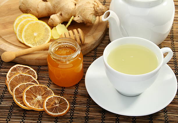 istock Ginger tea with honey and lemon. 177133303