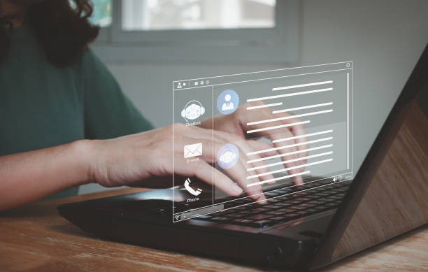 istock Business persons chat with an Ai Chatbot conversation online to get support from customer service. Artificial Intelligence intelligence and CRM software technology, customer support center, contact us 1771335356