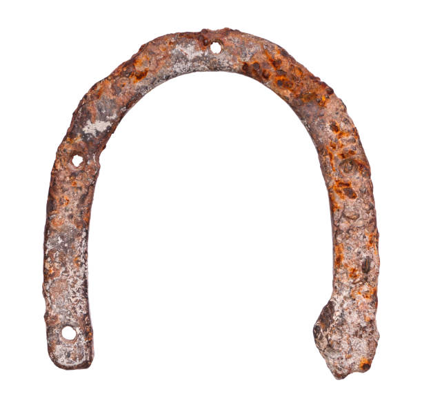 istock Isolated rusty horse shoe 177134133