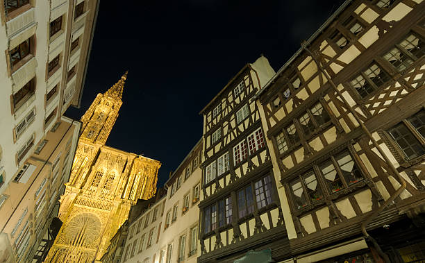 istock Strasbourg cathedral, night scene 177134283