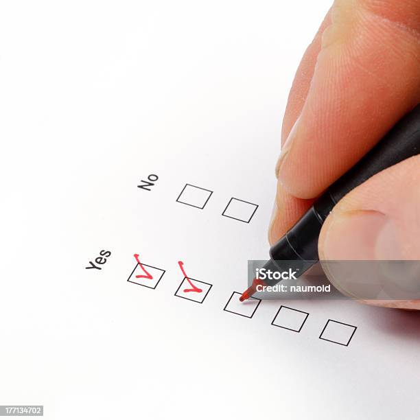 Answering Survey Stock Photo - Download Image Now - Abstract, Application Form, Business