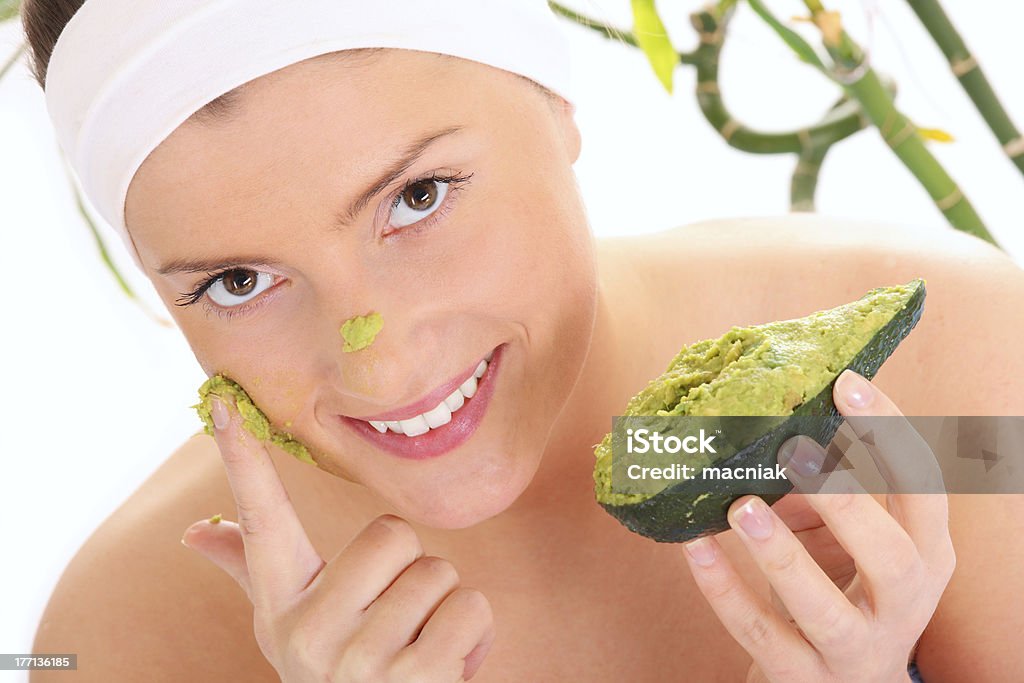 Avocado-Gesichtsmaske - Lizenzfrei Avocado Stock-Foto
