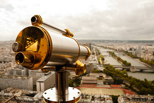 istock Vintage coin operated binoculars on the Eiffel Tower 177137068