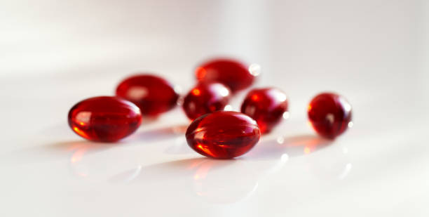 istock Krill oil pills or globules on white background 1771372971