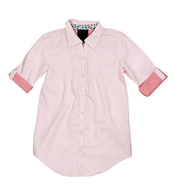 istock Pink summer shirt with short sleeves 177137400