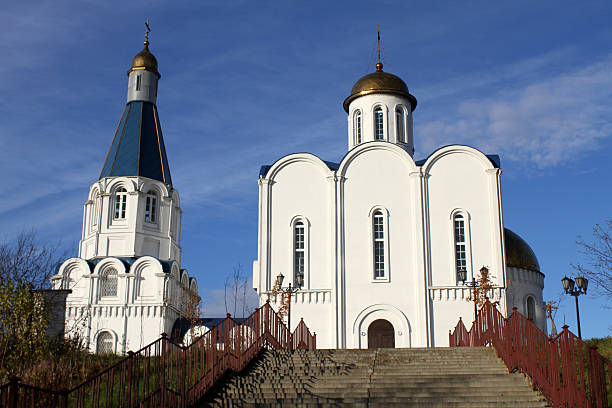 Nuevo blanco church - foto de stock