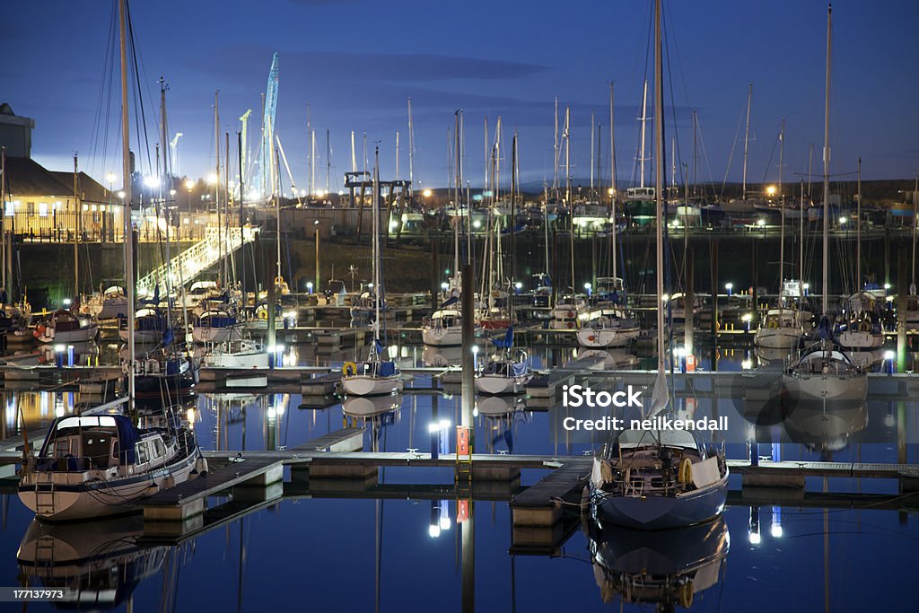 Maryport Hafen bei Nacht - Lizenzfrei Vereinigtes Königreich Stock-Foto