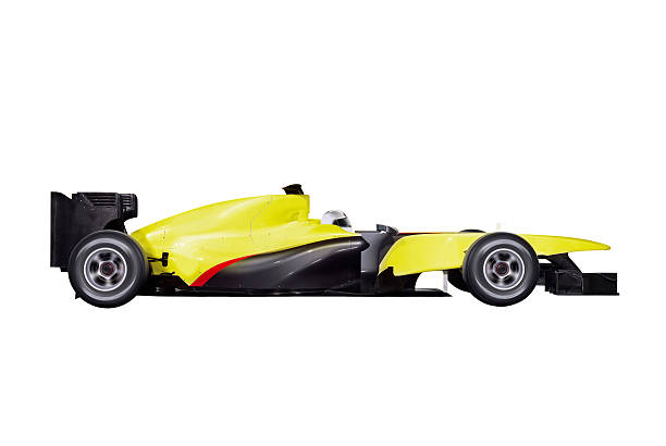 open-wheel single-seater racing car car with path stock photo