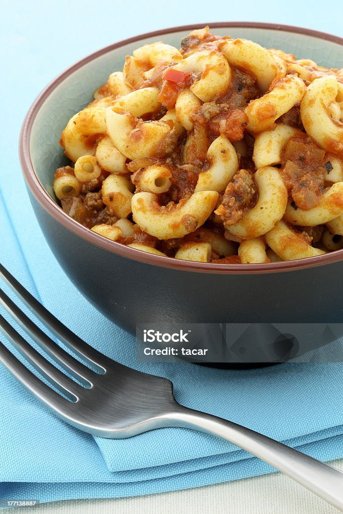 Macaroni Bolognese "Macaroni Bolognese or hamburger macaroni delicious meal made with beef, pork, lots of vegetables and tons of flavor. This family favorite is always a welcomed addition for lunch or at dinnertime and kids will love it." Bolognese Sauce Stock Photo