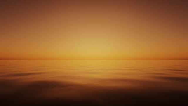 Warm Sunset Clear Amber Open Water Seascape Ocean Loop